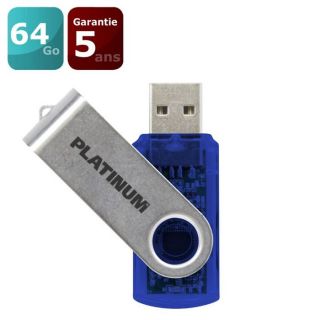 Clé USB 2.0   Capacité 64 Go   Compatible USB1.1   Mémoire flash