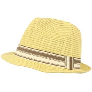 Kids 4 8 Child Boys Summer Fedora Trilby Hat Natural with
