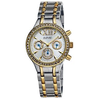 August Steiner Womens Crystal Multifunction Bracelet Watch