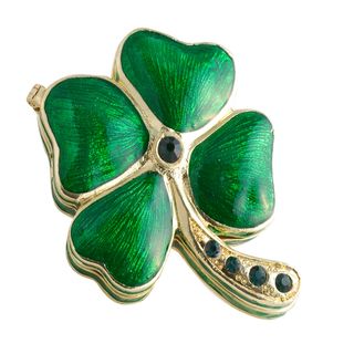 Objet dart Lucky Limerick Four Leaf Clover Trinket Box
