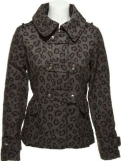 DOLLHOUSE Leopard Print Wool Blend Button Tab Jacket