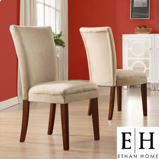 ETHAN HOME Parson Classic Peat Microfiber Side Chairs (Set of 2