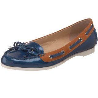 Womens Rosalyn Boat Shoe,Blue/Natural Leather,5.5 M US Shoes