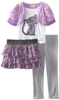 Little Lass Girls 2 6X Toddler 3 Piece Skirt Set With