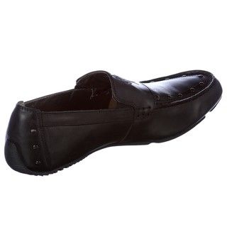 Skechers Backstage Mens Maintain Black Leather Loafers
