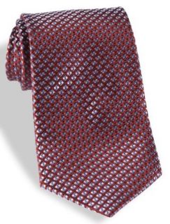 Henry Grethel Squares Textured Silk Tie Clothing