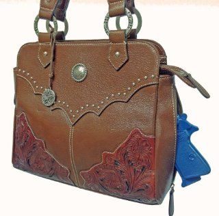 Studs and Stitches Concealed Carry Purse   Leather CCW Gun