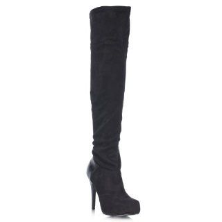 Qupid Nelson 78 Over the Knee Platform Boots Shoes