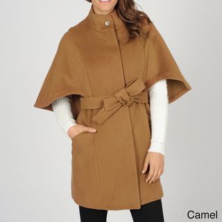 Hilary Radley Womens Belted Single Breasted Cape