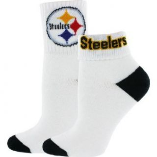 Pittsburgh Steelers Ladies Short Crew Roll Down Socks
