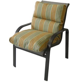 Sowen Outdoor Brown/ Blue Club Chair Cushion Made with Sunbrella