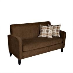 Gabi Dark Brown Chenille Apartment Size Sofa