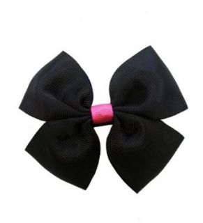 Black Cool Two Color Bow Hair Clip Clothing