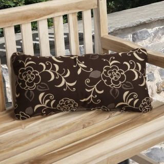 Charisma Outdoor Brown Floral Pillow Made with Sunbrella