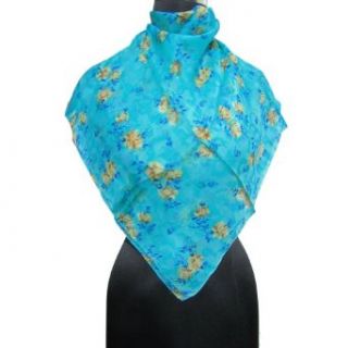 IBA 100% Pure Silk Scarf Neck Tie Lady Scarves Hijab Blue