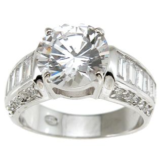 Plutus Sterling Silver Cubic Zirconia Antique Wedding style Ring