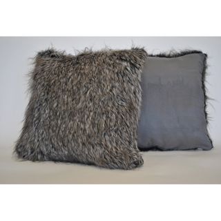 Sherry Kline Desert Fox Grey Fur Decorative Pillow (Set of 2