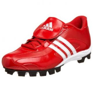 adidas Mens Phenom MD II Low Baseball Cleat,Red/White