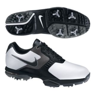 Nike Mens Air Academy II White/ Black/ Pewter Golf Shoes (Blem