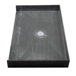 Tile Ready Shower Pan 30x54 inch Center Barrier Free PVC Drain
