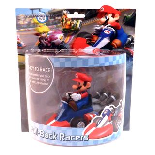 Super Mario Brother Mario Large Pull Back Racer Car