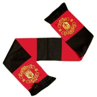 Manchester United FC  Authentic Retro Black/Red Bar Scarf