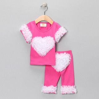 Mia Belle Baby Ruffled Heart Baby/Toddler Oufit