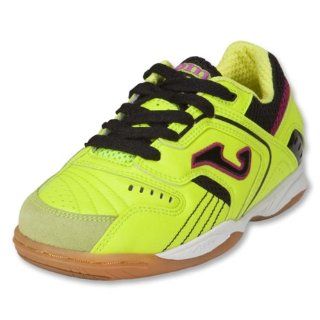 Lozano KIDS Indoor Soccer Shoes (Citron/Black/Pink)
