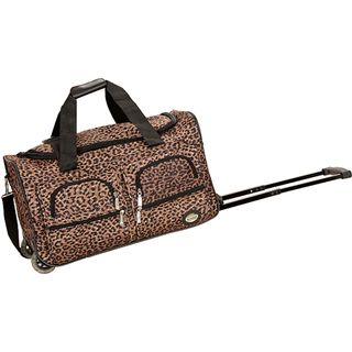 Rockland Deluxe 22 inch Leopard Carry on Rolling Duffle Bag