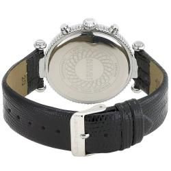 August Steiner Womens Crystal MOP Chronograph Strap Watch