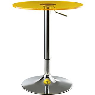 Portal Adjustable Acrylic Orange Top Bar Table