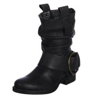 Steve Madden Womens P Axxle Buckle Slouch Boots
