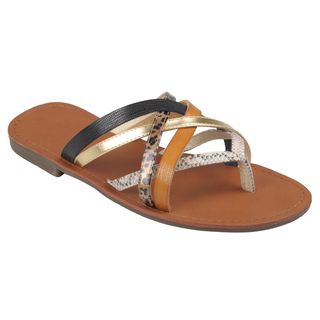 Journee Collection Womens Cable 21 Strappy Thong Sandals