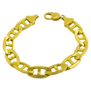 Fremada 14k Yellow Gold Mens Solid 8.5 inch Mariner Link Bracelet