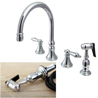 Chrome 4 hole Kitchen Faucet and Sprayer