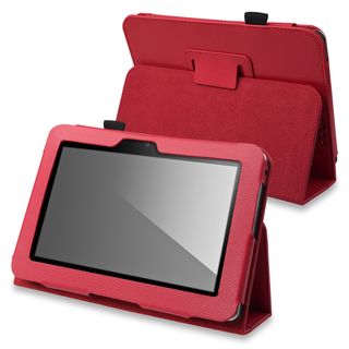 BasAcc Red Leather Case with Stand for  Kindle Fire HD 7 inch