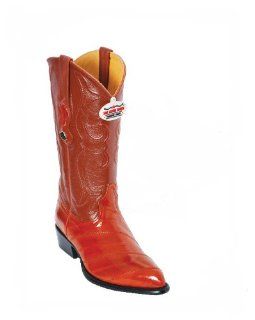 Los Altos Mens Eel Skin Cowboy Boots J Toe Shoes