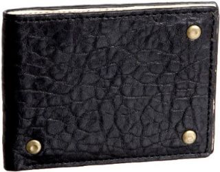  Will Leather Mens Billfold with Rivets, Black,One Size Shoes