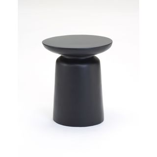 Black Resin Round Side Table