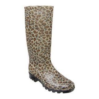 Womens Adi Designs Animal Print Rain Boot Leopard