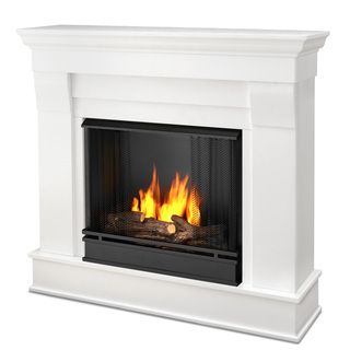 Real Flame Chateau White Gel Indoor Fireplace