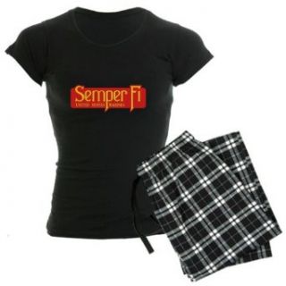 Artsmith, Inc. Womens Dark Pajamas Semper Fi Marine Corps