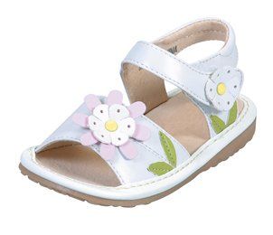 White Daisy Kids Squeaky Shoes