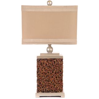 Silver Accents and Contemporary Design Coral Reef Natural Table Lamp