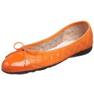 /Attitudes Womens Best Brighton Flat,Orange Patent/Nappa,6 M Shoes