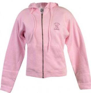 New York Yankees Womens Pink Full Zip Hoody Sweatshirt