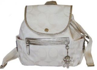 Coach Signature Daisy Kyra Nylon Backpack Bag 19715 White