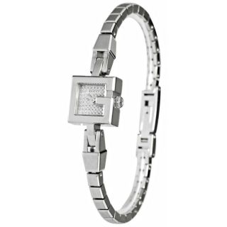 Gucci Womens 102 Stainless Steel Quartz Diamond Watch