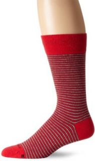 HUGO BOSS Mens Striped Crew Sock, Red, One Size Clothing