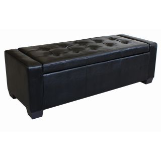 Black Leather Tufted Arm Storage Bench Ottoman Today $159.99 3.5 (2